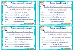 Futur simple (prendre et voir) - Rituels - Conjugaison : 4ème, 5ème Harmos - PDF à imprimer