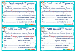 Passé composé (1er groupe) - Rituels - Conjugaison : 4ème, 5ème Harmos - PDF à imprimer