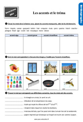Les accents et le tréma - Exercices, révisions : 6ème Harmos - PDF à imprimer