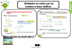 Multiplier un entier par un nombre à deux chiffres - Cours, Leçon, trace écrite : 7ème Harmos - PDF à imprimer