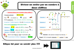 Diviser un entier par un nombre à deux chiffres - Cours, Leçon, trace écrite : 7ème Harmos - PDF gratuit à imprimer