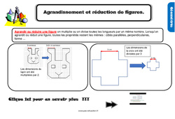 Agrandissement et réduction de figures - Cours, Leçon, trace écrite : 6ème Harmos - PDF gratuit à imprimer