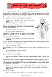 Voyage au temps des samouraïs - Récit - Lecture : 4ème, 5ème Harmos - PDF à imprimer