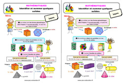 Identifier et nommer quelques solides - Cours, Leçon : 4ème Harmos - PDF gratuit à imprimer