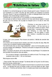 Tchitchou le tatou - Récit - Lecture : 4ème, 5ème Harmos - PDF à imprimer