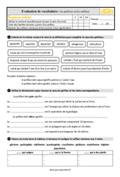 Les préfixes et les suffixes - Évaluation, bilan : 7ème Harmos - PDF à imprimer