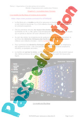 Séquence - Fiche de préparation La matière dans l’Univers - Séquence complète : 11ème Harmos - PDF à imprimer