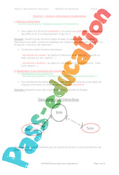 Actions, interactions et modélisations - Séquence complète : 10ème Harmos - PDF à imprimer