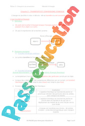 Transferts et conversions d’énergie - Séquence complète : 9eme Harmos - PDF à imprimer