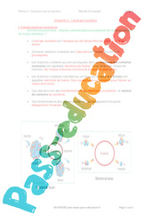 L’énergie nucléaire - Séquence complète : 11ème Harmos - PDF à imprimer