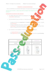 La sécurité électrique - Séquence complète : 11ème Harmos - PDF à imprimer