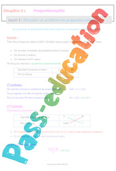 Résoudre un problème de proportionnalité - Séquence complète : 8ème Harmos - PDF à imprimer