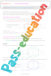 Propriétés de la proportionnalité - Séquence complète : 8ème Harmos - PDF à imprimer