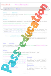 Vitesse - Débit - Séquence complète - Proportionnalité : 8ème Harmos - PDF à imprimer