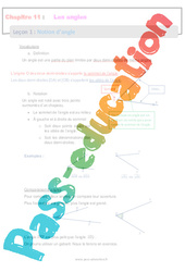 Notion d'angle - Séquence complète : 8ème Harmos - PDF à imprimer