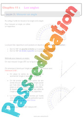 Mesurer un angle - Séquence complète : 8ème Harmos - PDF à imprimer