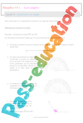 Construire un angle - Séquence complète : 8ème Harmos - PDF à imprimer