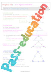 Les triangles particuliers - Séquence complète sur les figures usuelles : 8ème Harmos - PDF à imprimer