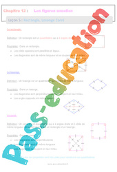 Rectangle Losange Carré - Séquence complète sur les figures usuelles : 8ème Harmos - PDF à imprimer