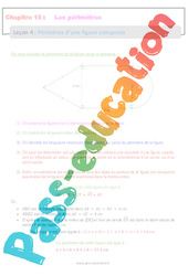 Périmètre des figures composées - Séquence complète : 8ème Harmos - PDF à imprimer