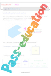Unités d'aire - Séquence complète : 8ème Harmos - PDF à imprimer