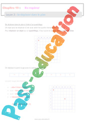 Se déplacer dans le plan - Séquence complète : 8ème Harmos - PDF à imprimer
