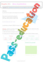 Calculer le périmètre d’une figure, dans différentes unités - Séquence complète : 9eme Harmos - PDF à imprimer