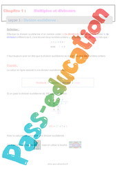 Division euclidienne - Multiples et diviseurs - Séquence complète : 10ème Harmos - PDF à imprimer