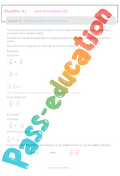 Comparaisons de fractions - Séquence complète : 10ème Harmos - PDF à imprimer