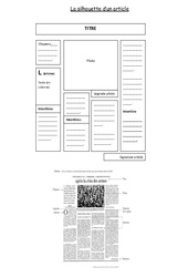 Article de presse - Cours, Leçon - Ecriture - Rédaction : 6ème, 7ème Harmos - PDF gratuit à imprimer