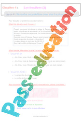 Résoudre un problème avec les fractions - Séquence complète : 10ème Harmos - PDF à imprimer