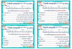 Passé composé (1er ème groupes) - Rituels - Conjugaison : 6ème, 7ème Harmos - PDF à imprimer