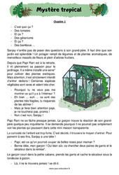 Mystère tropical - Récit - Lecture : 5ème, 6ème Harmos - PDF à imprimer