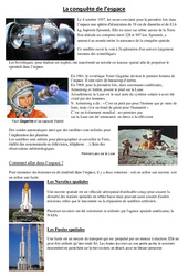 Conquête de l'espace - Exercices - Sciences : 6ème, 7ème Harmos - PDF à imprimer