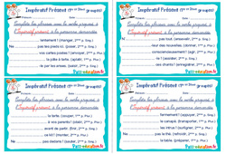 Impératif Présent (1er ème groupes) - Rituels - Conjugaison : 6ème, 7ème Harmos - PDF à imprimer