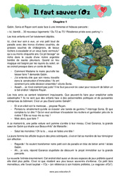 Il faut sauver l'Oz - Récit - Lecture : 6ème, 7ème Harmos - PDF à imprimer