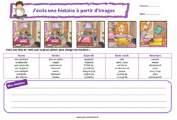Chambre en désordre - Images séquentielles - Production d'écrit - Rédaction : 4ème, 5ème Harmos - PDF à imprimer