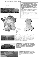 Volcans du massif central - Cours, Leçon - Sciences : 7ème Harmos - PDF gratuit à imprimer