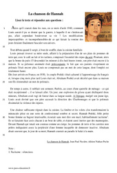 La chanson de Hannah - Récit - Lecture : 9eme Harmos - PDF à imprimer