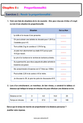 Revoir la proportionnalité - Révisions - Exercices avec correction : 10ème Harmos - PDF à imprimer