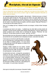 Bucéphale, cheval de légende - Récit - Lecture : 6ème, 7ème Harmos - PDF à imprimer