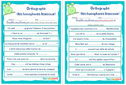 Les homophones lexicaux - Rituels - Orthographe : 6ème, 7ème Harmos - PDF à imprimer