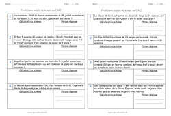 Unités de temps - Problèmes : 7ème Harmos - PDF à imprimer