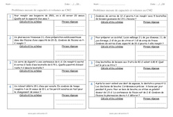 Capacités et volumes - Problèmes : 7ème Harmos - PDF à imprimer
