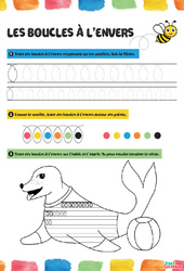 Boucles à l'envers - Fichier graphisme : 1ère, 2ème Harmos - PDF à imprimer