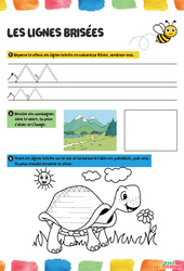 Lignes brisées - Fichier graphisme : 1ère, 2ème Harmos - PDF à imprimer