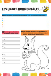 Lignes horizontales - Fichier graphisme : 1ère, 2ème Harmos - PDF à imprimer