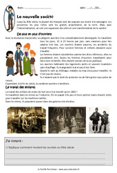 La nouvelle société - Exercices : 7ème Harmos - PDF à imprimer