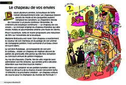 Le chapeau de vos envies - Lecture - Compréhension fine - Inférences : 4ème Harmos - PDF à imprimer