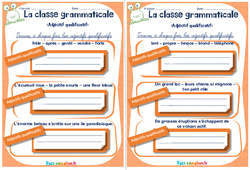 Adjectif qualificatif - Rituels - La classe grammaticale : 6ème, 7ème Harmos - PDF à imprimer